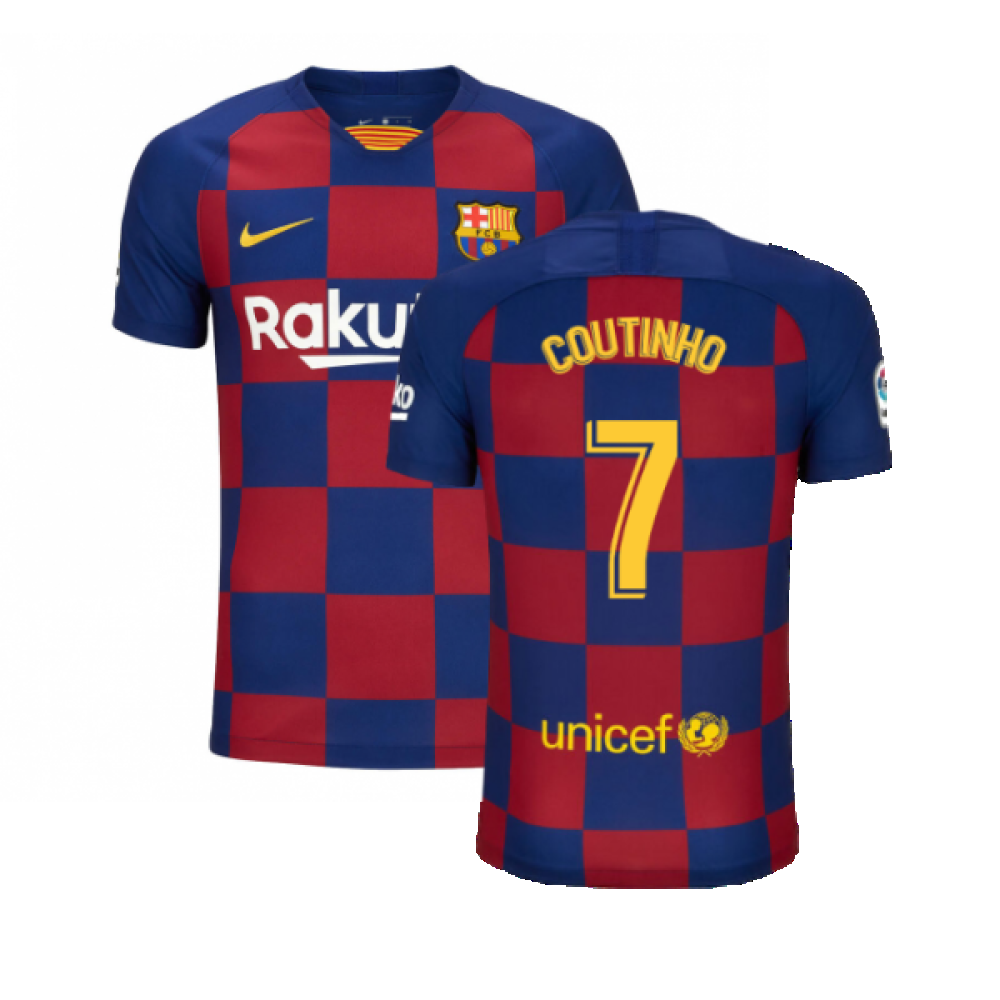 Barcelona 2019-20 Home Shirt (s) (Mint) (COUTINHO 7)_0