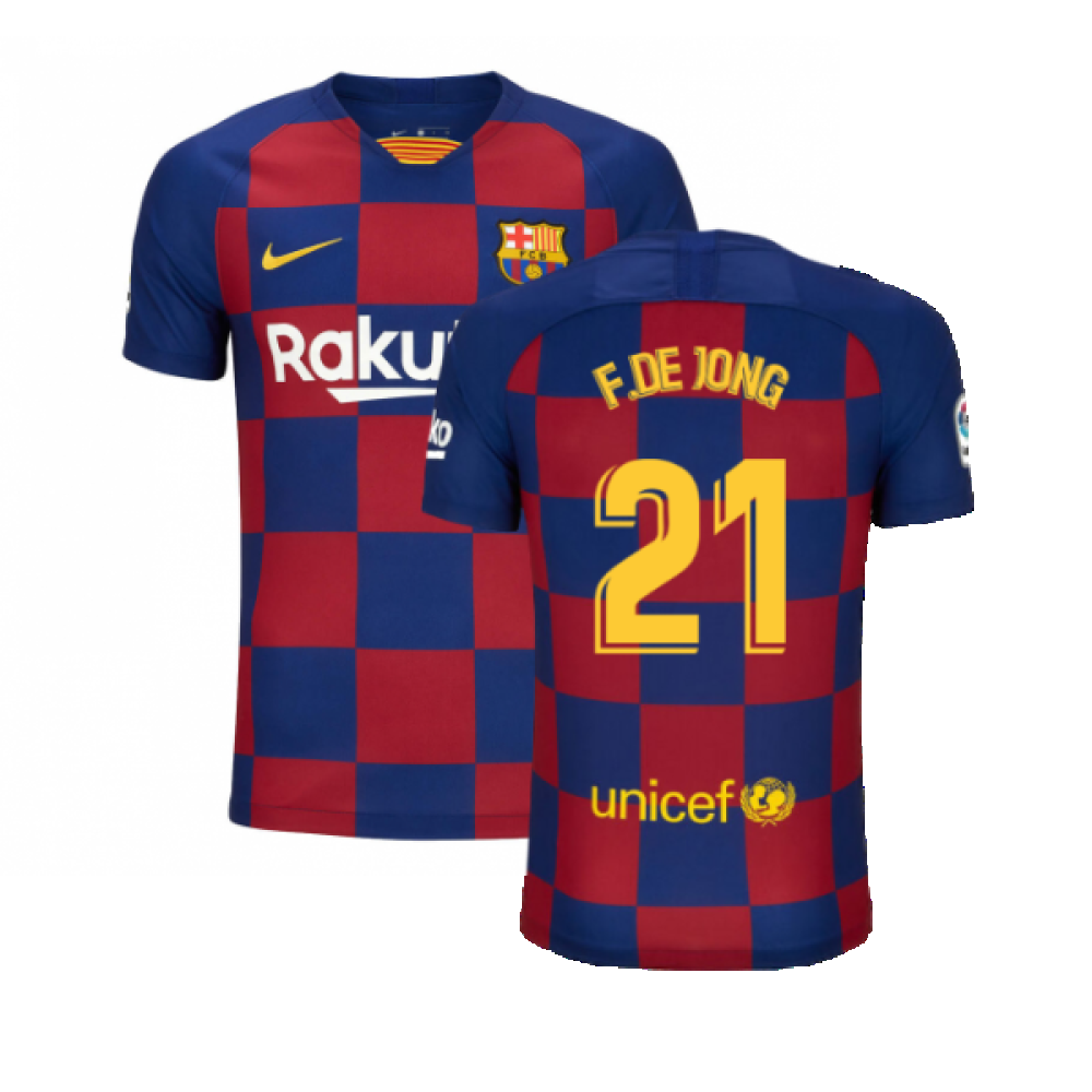 Barcelona 2019-20 Home Shirt (S) (BNWT) (F.De Jong 21)_0