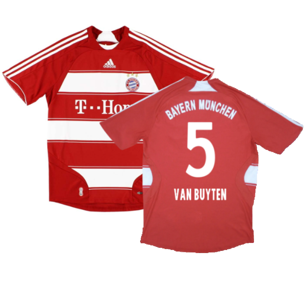 Bayern Munich 2007-09 Home (M) (Very Good) (Van Buyten 5)_0