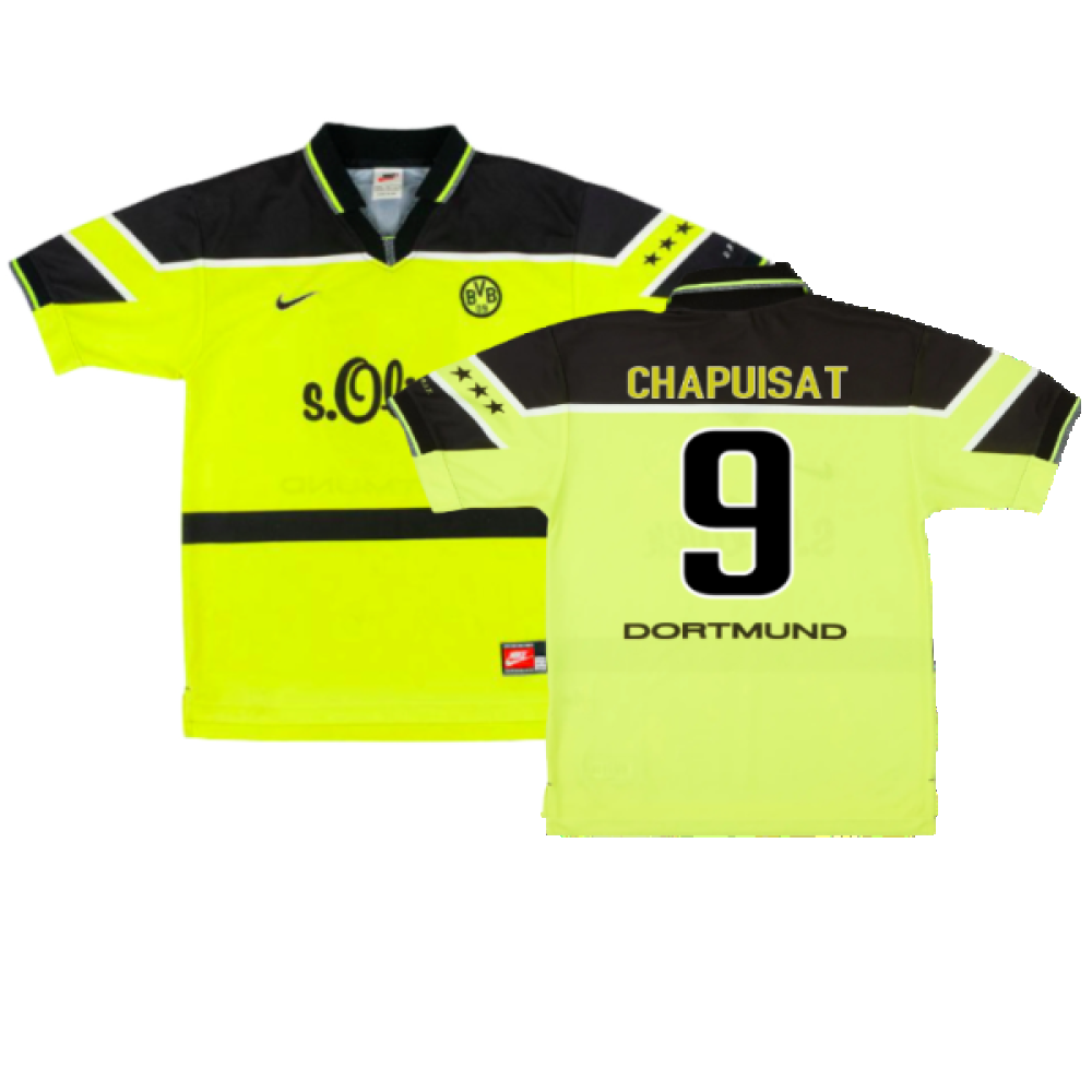 Borussia Dortmund 1997-1998 Home Shirt (L) (Excellent) (Chapuisat 9)_0