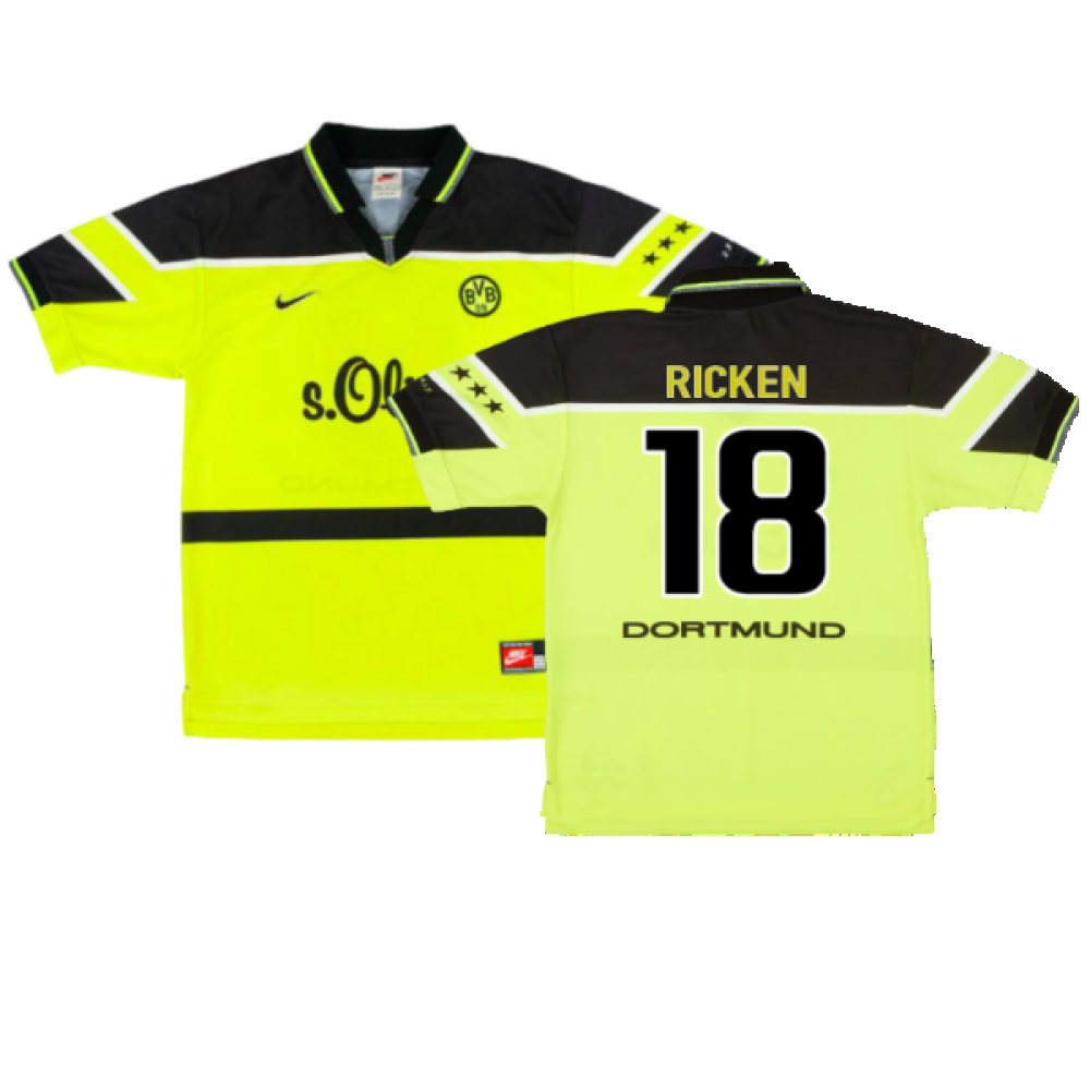 Borussia Dortmund 1997-1998 Home Shirt (L) (Excellent) (Ricken 18)_0