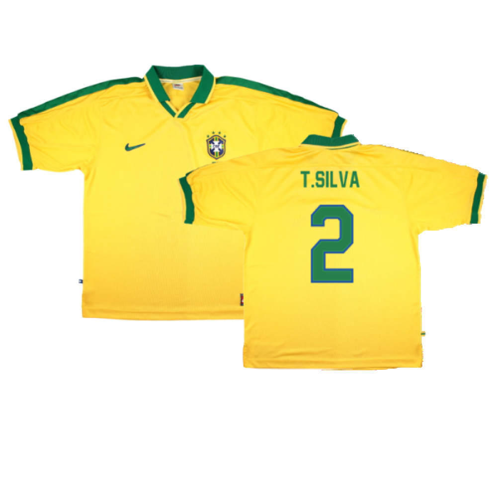 Brazil 1997-98 Home Shirt (XL) (Very Good) (T.SILVA 2)_0