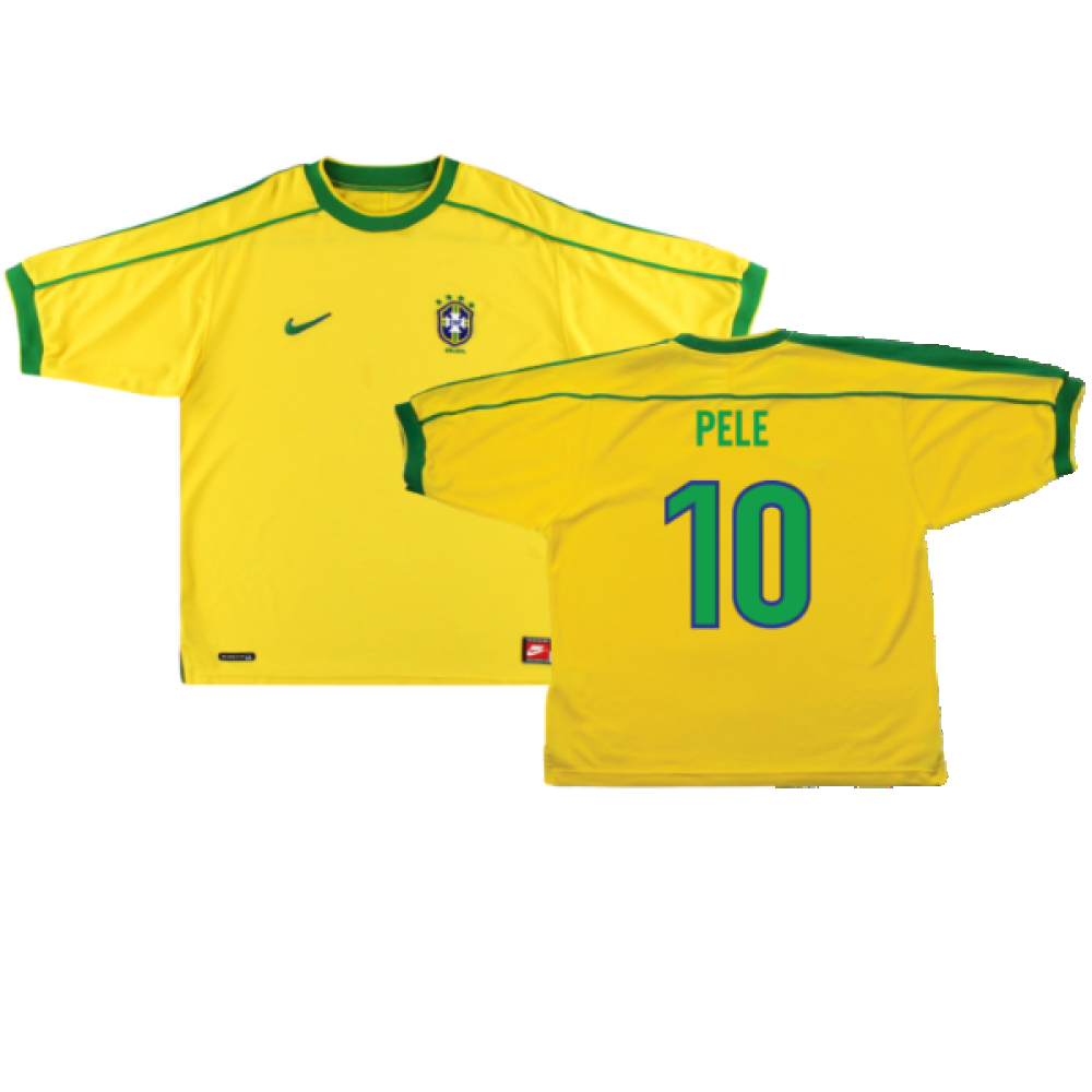 Brazil 1998-00 Home Shirt (Excellent) (PELE 10)_0