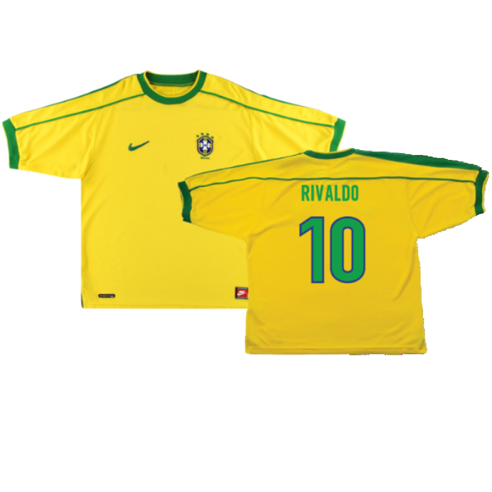 Brazil 1998-00 Home Shirt (Excellent) (Rivaldo 10)_0