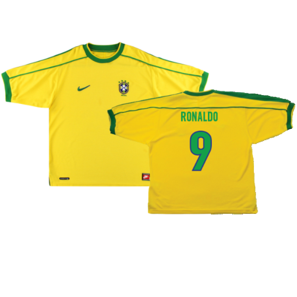 Brazil 1998-00 Home Shirt (Excellent) (RONALDO 9)_0