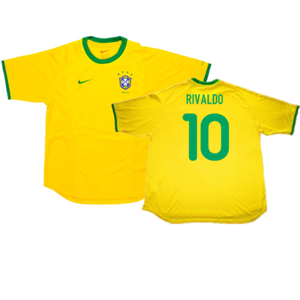 Brazil 2000-02 Home Shirt (L) (Excellent) (Rivaldo 10)_0