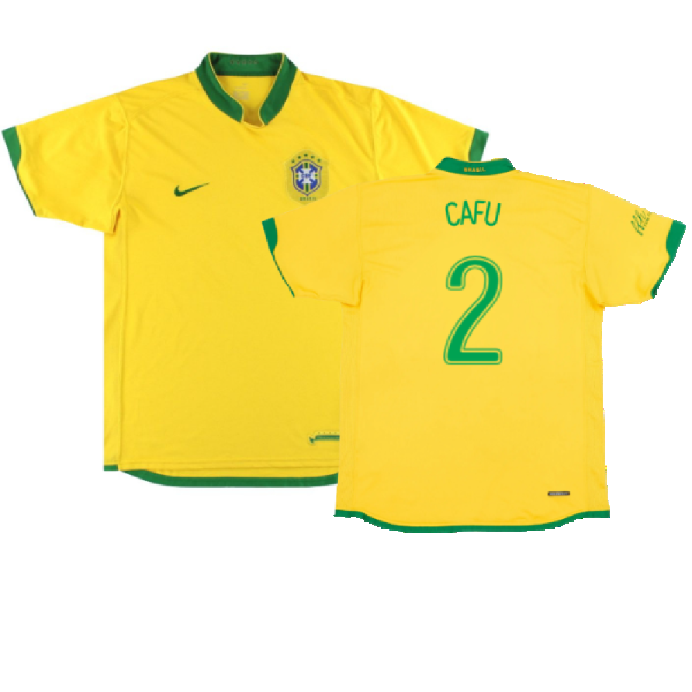 Brazil 2006-2008 Home Shirt (XXL) (Good) (Cafu 2)_0