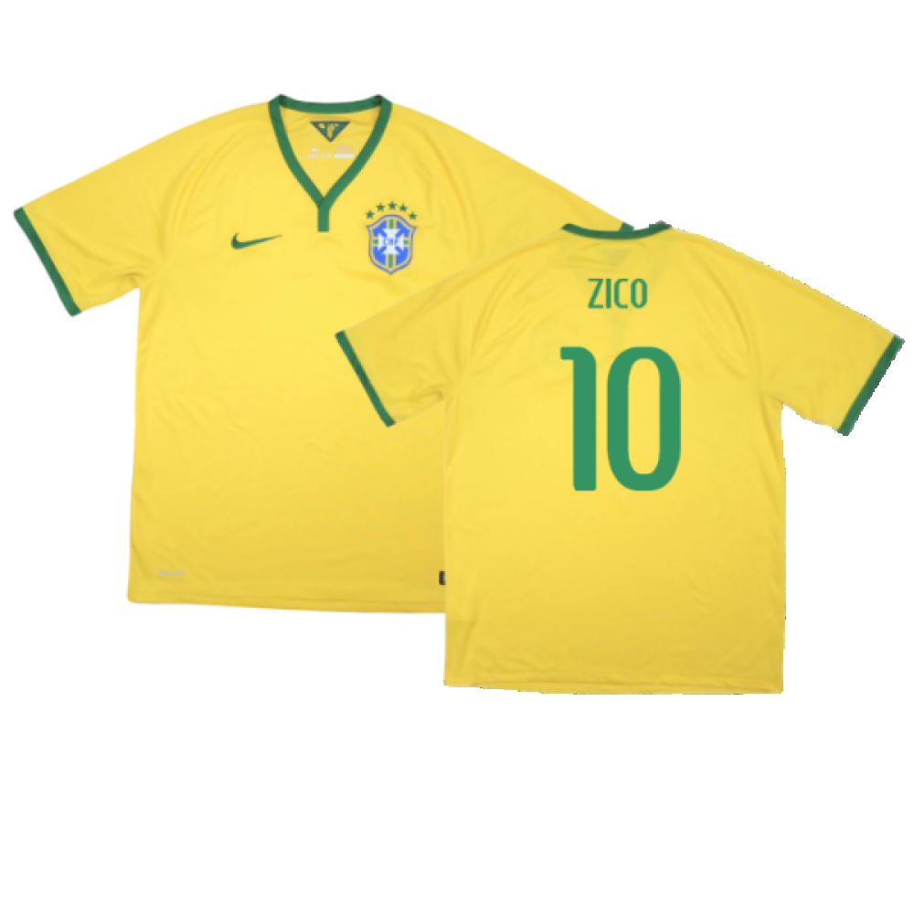 Brazil 2014-15 Home Shirt (Excellent) (Zico 10)_0