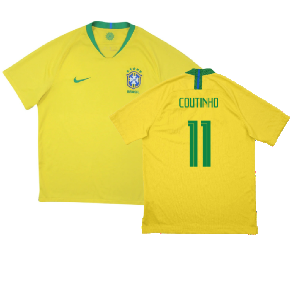 Brazil 2018-19 Home Shirt (M) (Excellent) (Coutinho 11)_0