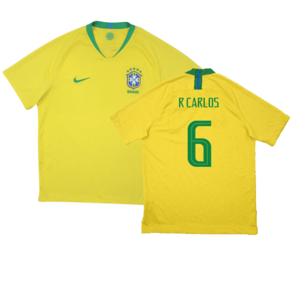 Brazil 2018-19 Home Shirt (M) (Excellent) (R Carlos 6)_0