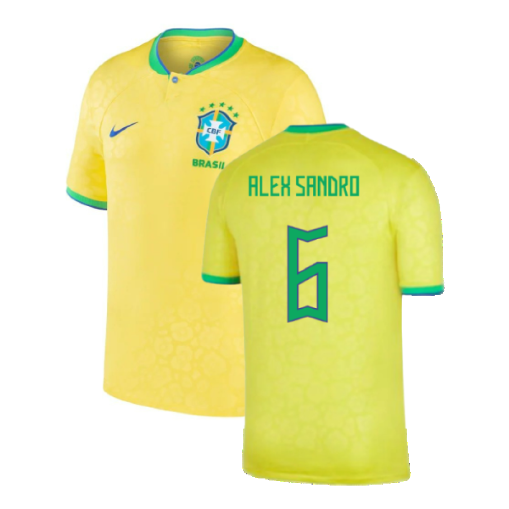 Brazil 2022-23 Home Shirt (Baby) (3-6 months) (Excellent) (Alex Sandro 6)_0