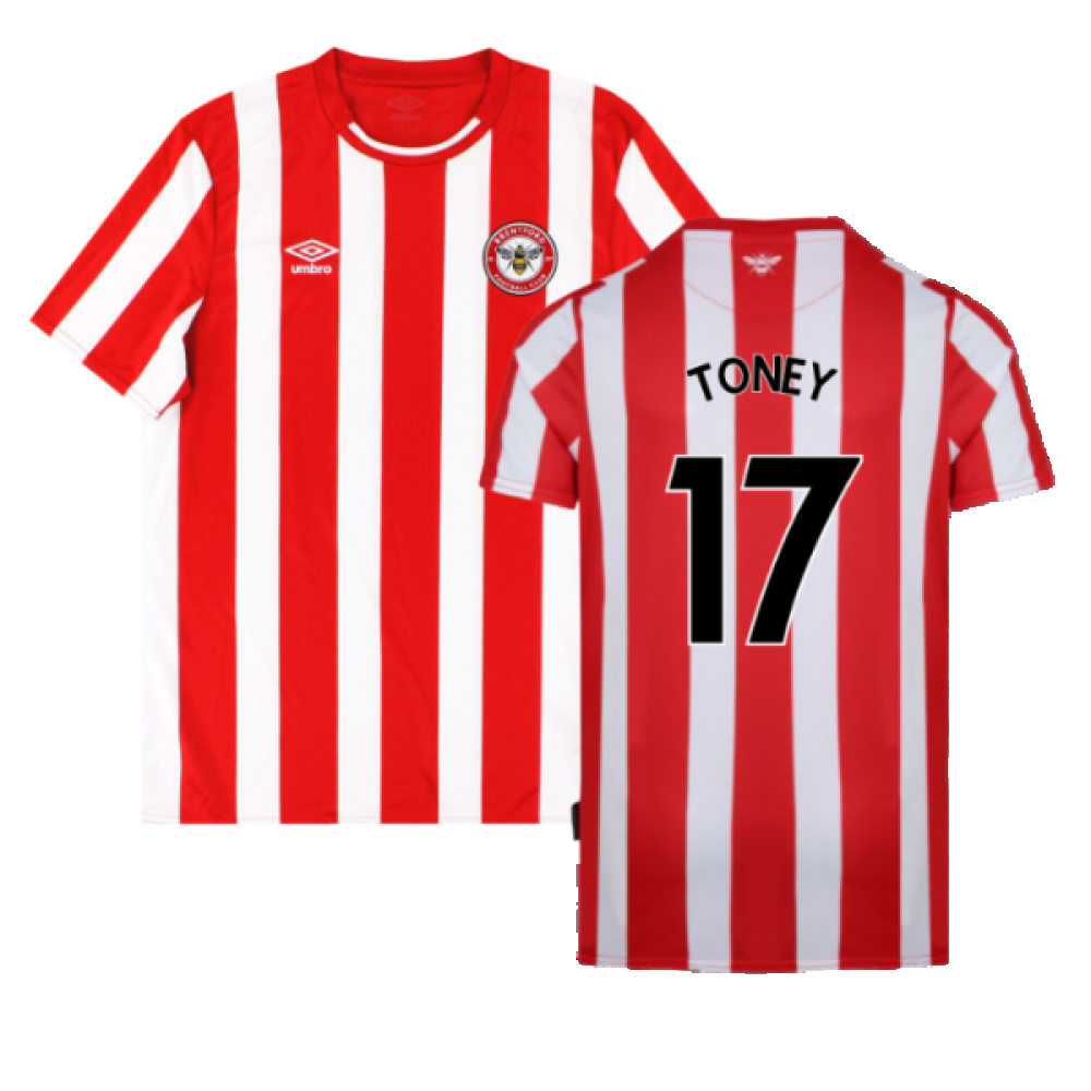 Brentford 2021-23 Home Shirt (M) (Mint) (TONEY 17)_0