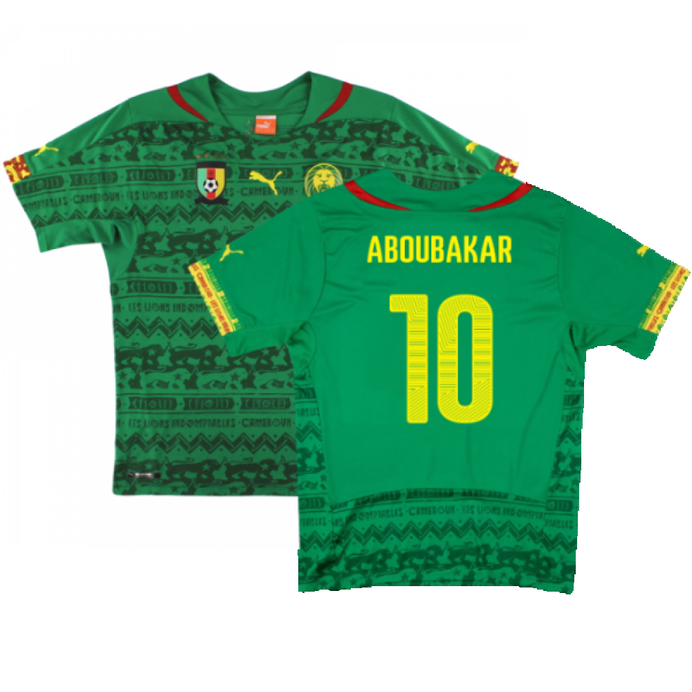 Cameroon 2014-15 Home Shirt (Mint) (Aboubakar 10)_0