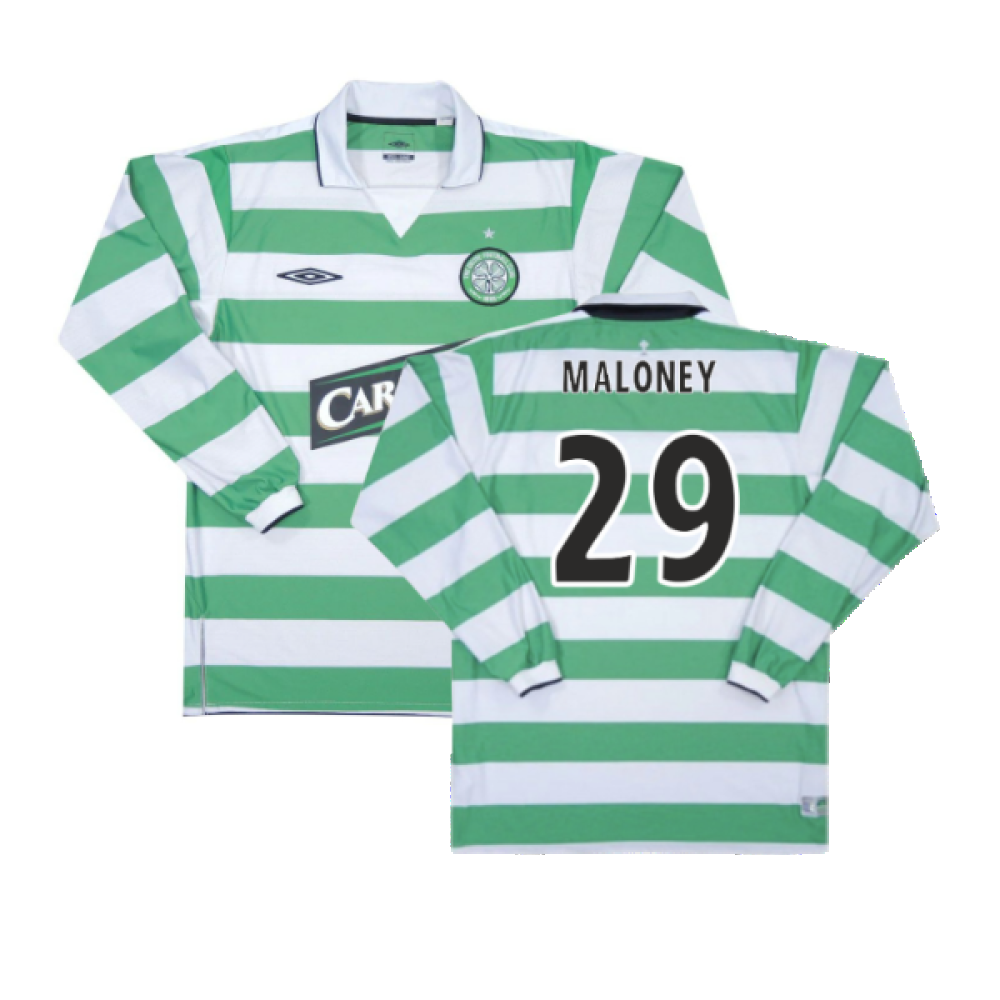 Celtic 2004-05 Home Long Sleeve Shirt (XXL) (Excellent) (Maloney 29)_0