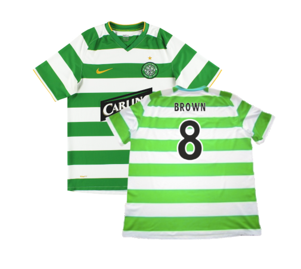 Celtic 2008-10 Home Shirt (M) (Good) (Brown 8)_0