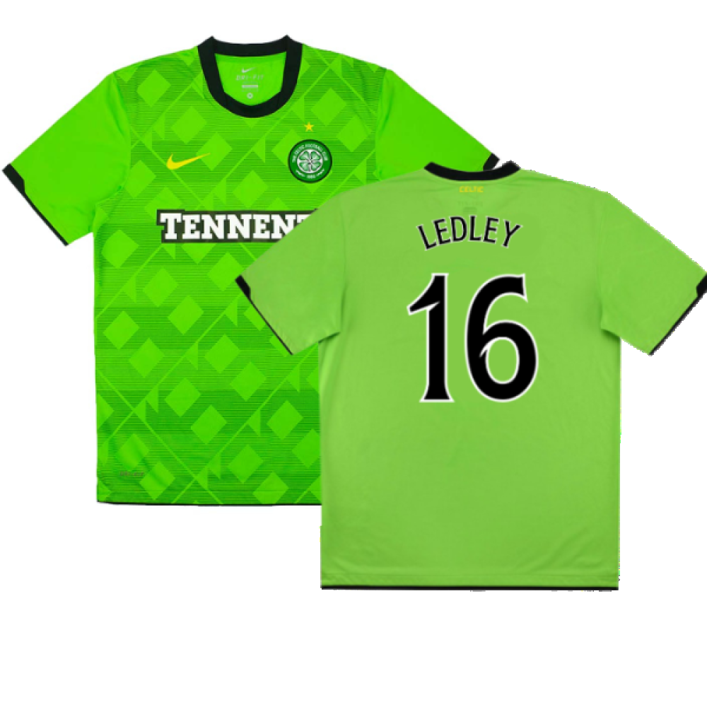 Celtic 2010-11 Away Shirt (XL) (Mint) (Ledley 16)_0