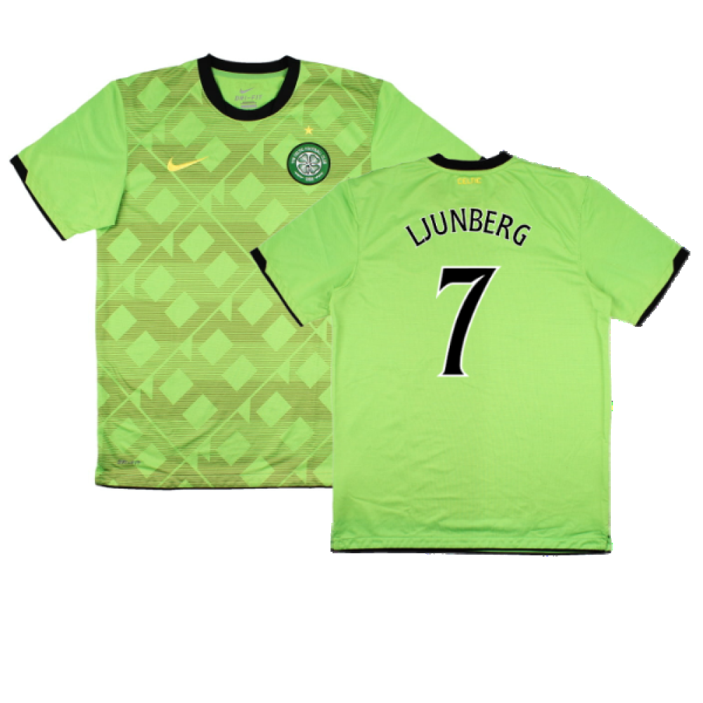 Celtic 2010-11 Away Shirt (Sponsorless) (M) (Excellent) (Ljunberg 7)_0