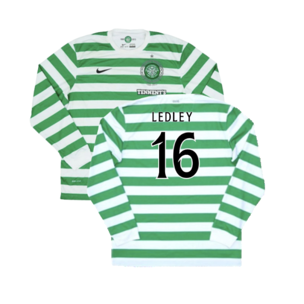 Celtic 2012-13 Long Sleeved Home Shirt (XL) (Excellent) (Ledley 16)_0