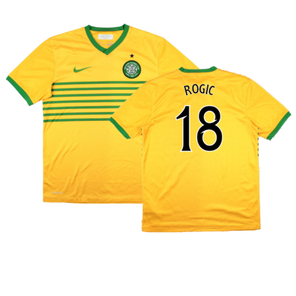 Celtic 2013-14 Away Shirt (Sponsorless) (M) (Very Good) (Rogic 18)_0