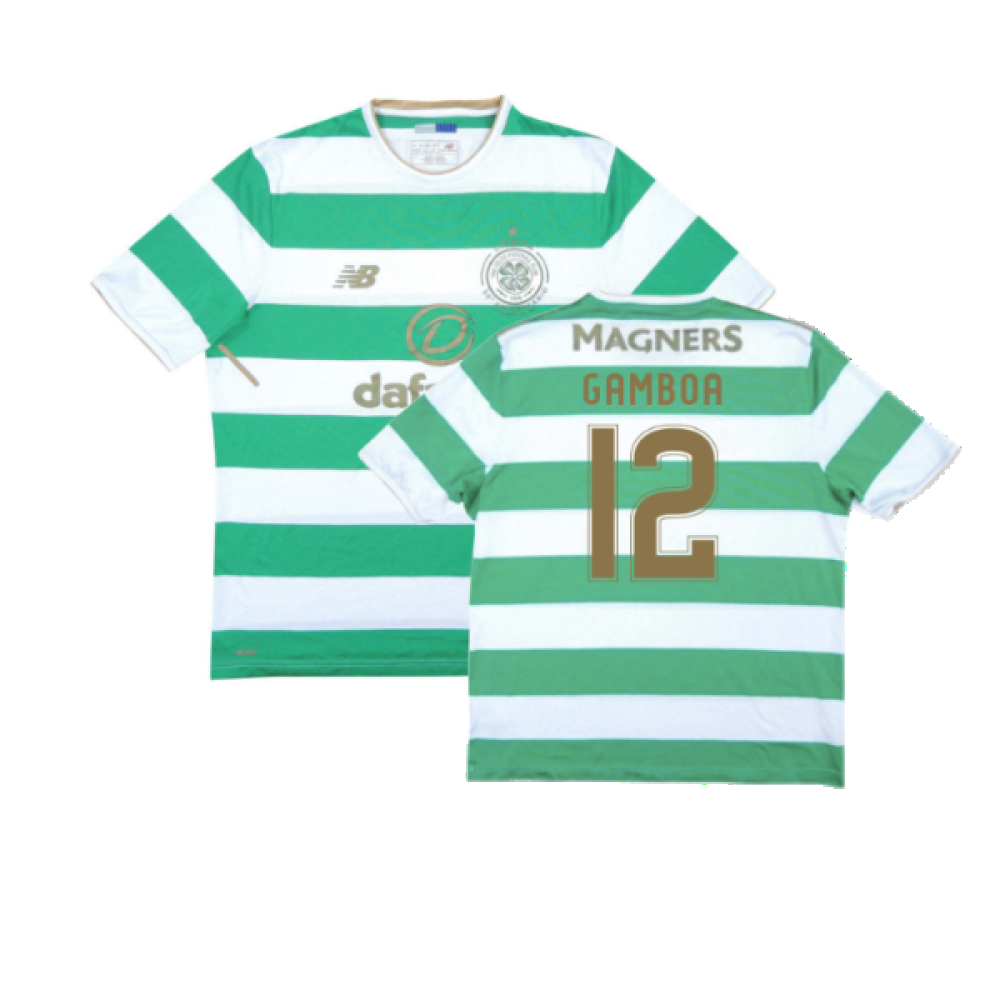 Celtic 2017-18 Home Shirt (Very Good) (Gamboa 12)_0