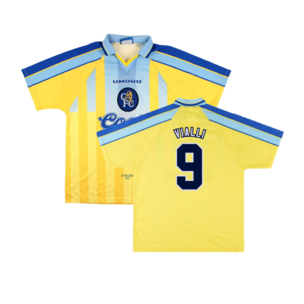 Chelsea 1996-97 Away Shirt (M) (Very Good) (Vialli 9)_0