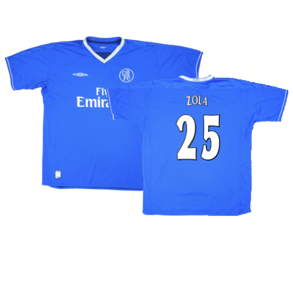 Chelsea 2003-05 Home Shirt (S) (Very Good) (Zola 25)_0