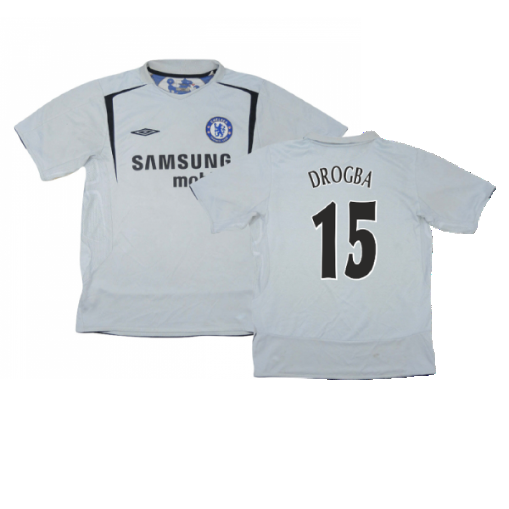 Chelsea 2005-06 Away Shirt (2XL) (Good) (Drogba 15)_0