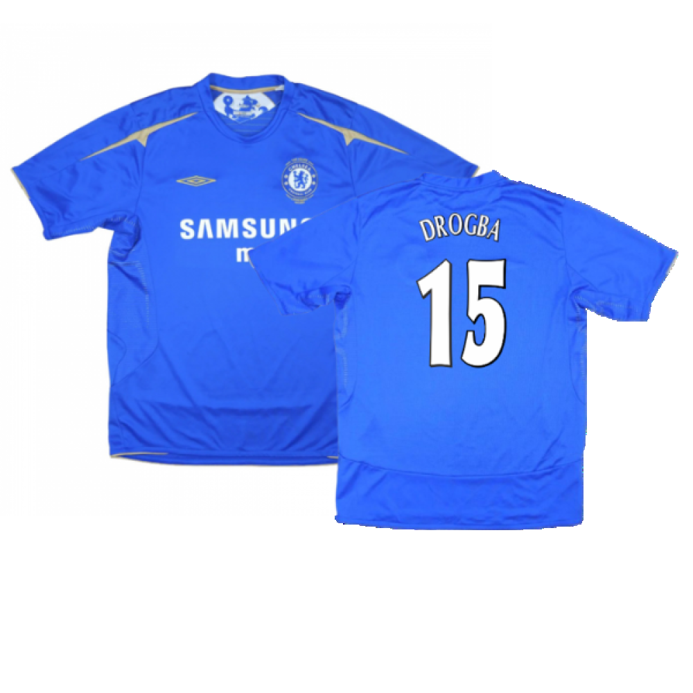 Chelsea 2005-06 Home Shirt (S) (Mint) (Drogba 15)_0