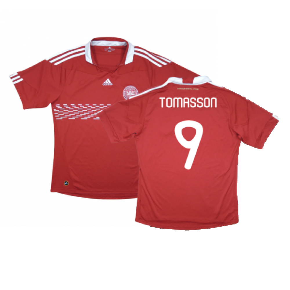 Denmark 2010-11 Home Shirt (M) (Excellent) (Tomasson 9)_0