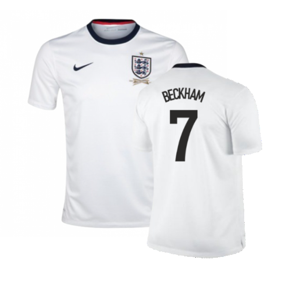 England 2013-14 Home Shirt (S) (Excellent) (BECKHAM 7)_0