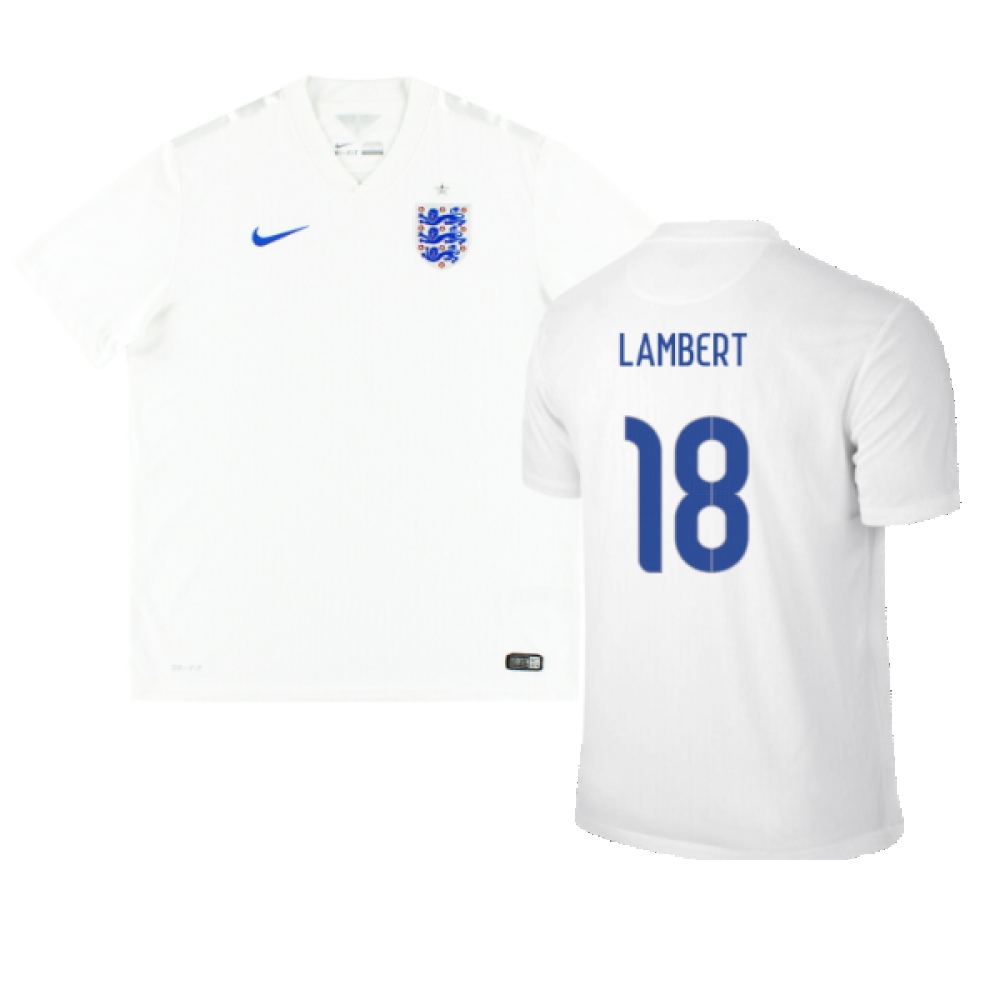 England 2014-16 Home Shirt (M) (Good) (LAMBERT 18)_0