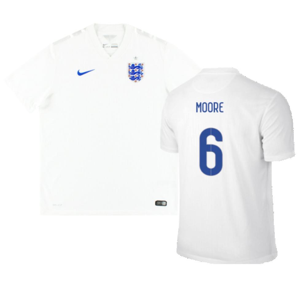 England 2014-16 Home Shirt (M) (Good) (MOORE 6)_0