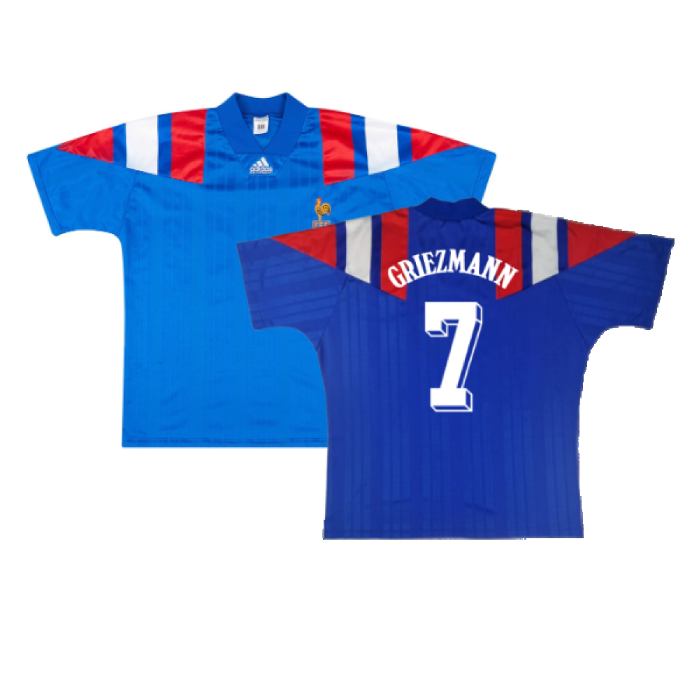 France 1992-94 Home Shirt (L) (Excellent) (GRIEZMANN 7)_0