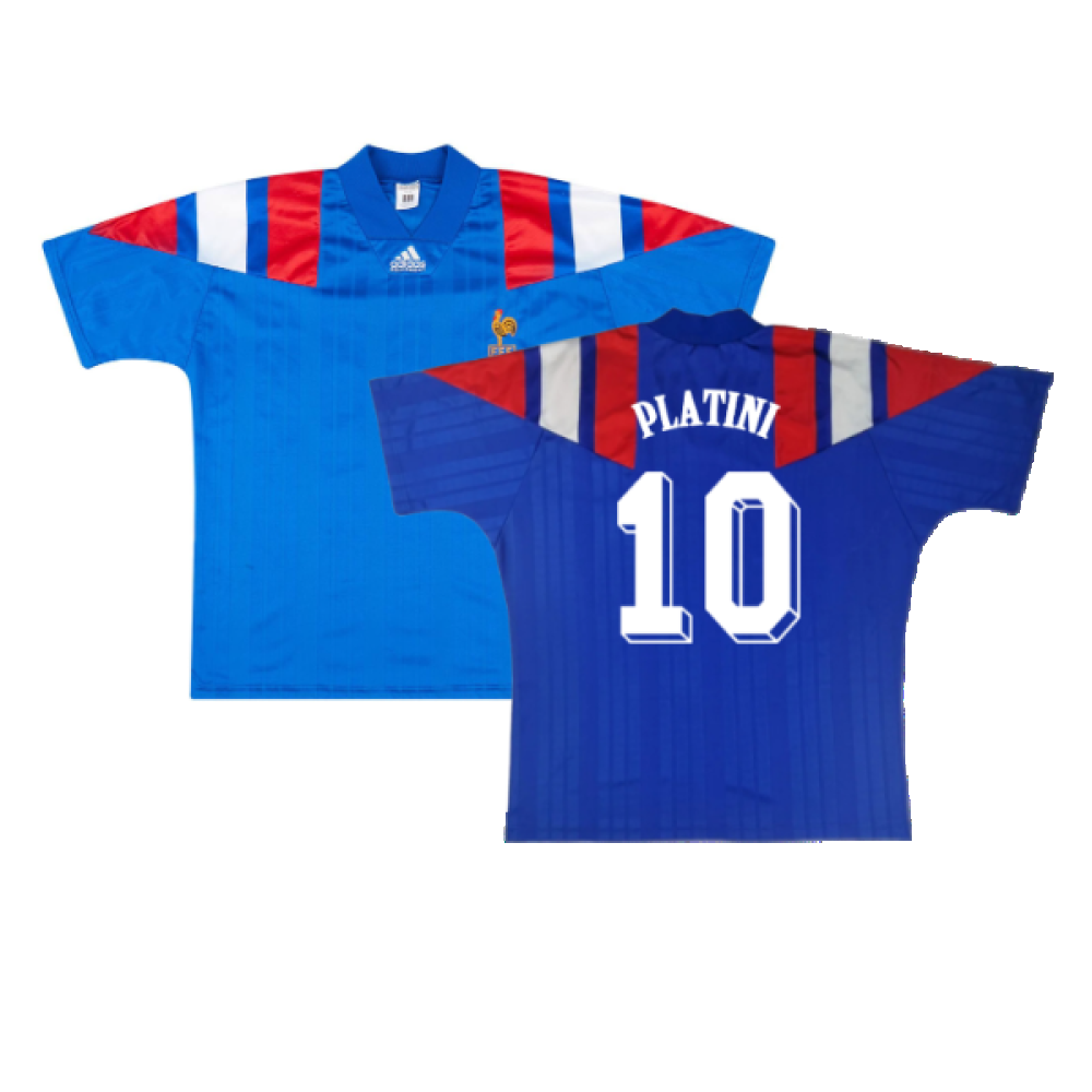 France 1992-94 Home Shirt (L) (Excellent) (PLATINI 10)_0