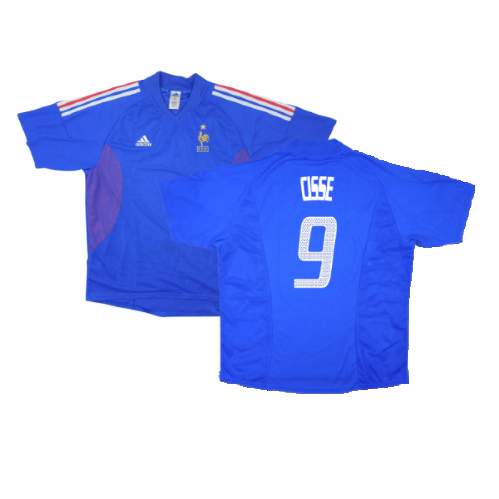 France 2002-04 Home Shirt (M) (Excellent) (Cisse 9)_0