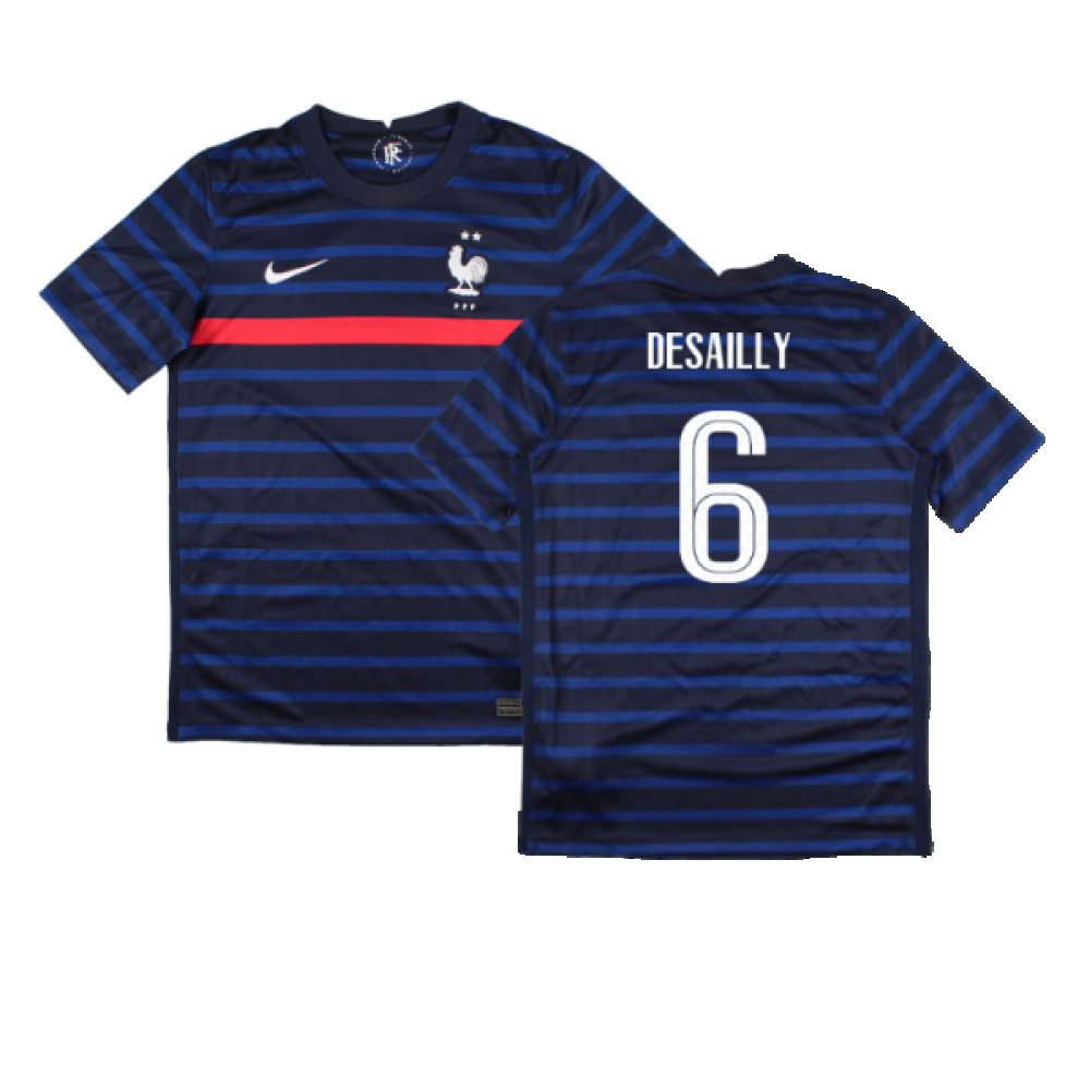 France 2020-21 Home Shirt (Mint) (Desailly 6)_0