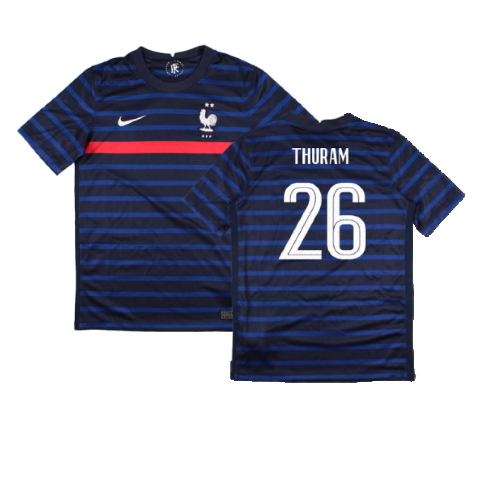 France 2020-21 Home Shirt (Mint) (Thuram 26)_0