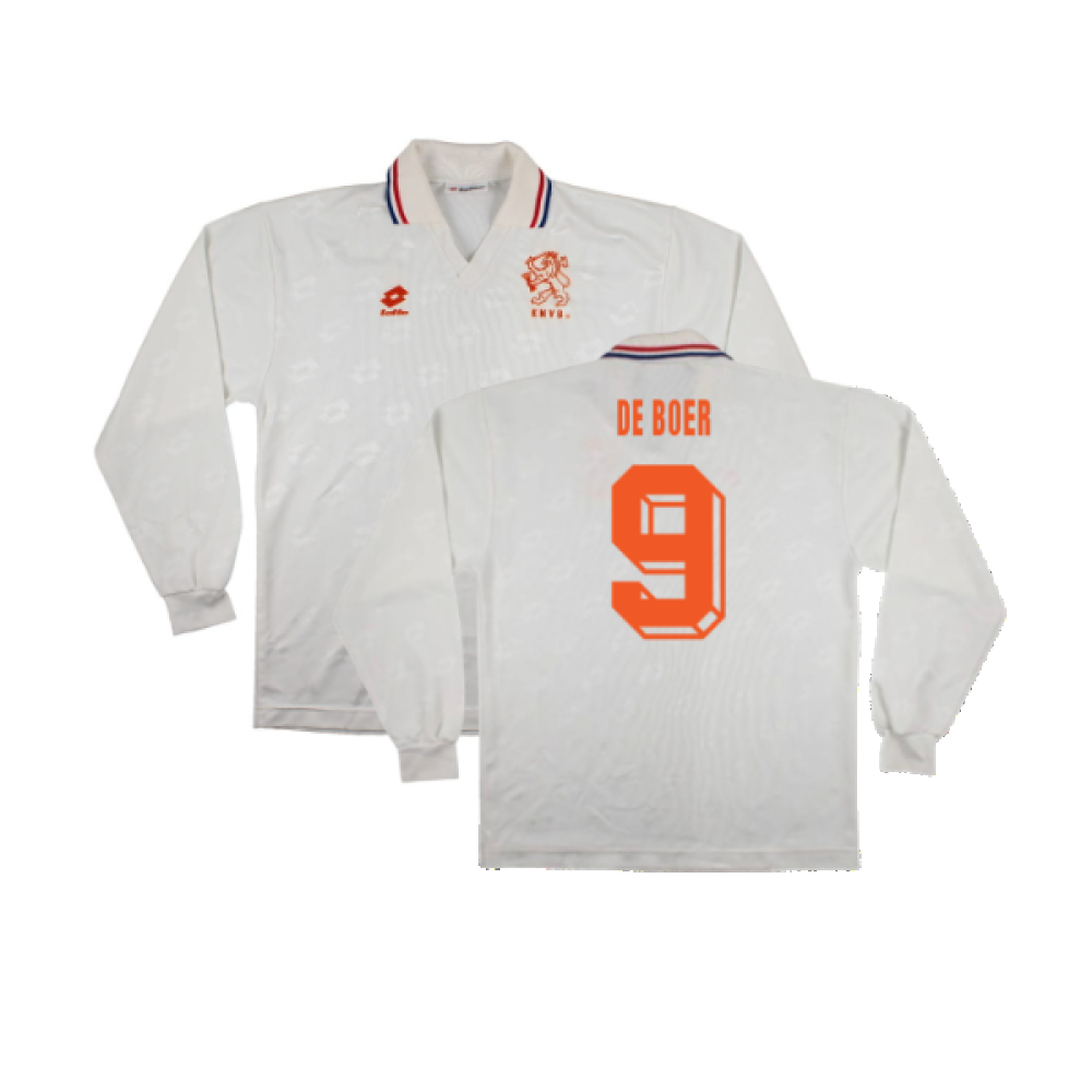 Holland 1992-94 Long Sleeve Away Shirt (L) (Very Good) (De Boer 9)_0