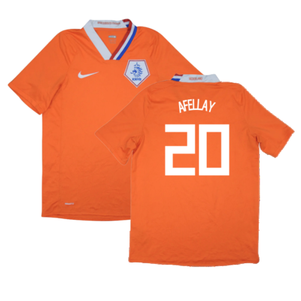 Holland 2008-10 Home Shirt (XL) (Excellent) (Afellay 20)_0