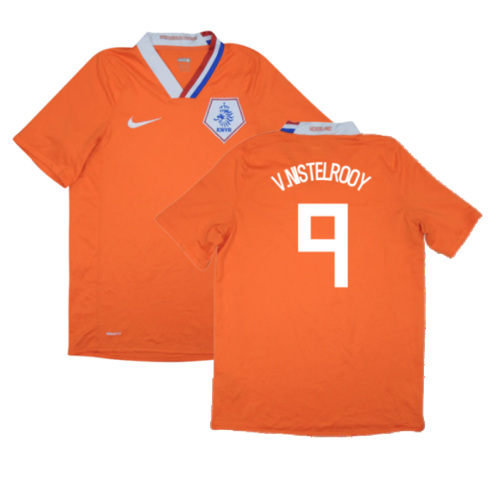 Holland 2008-10 Home Shirt (XL) (Excellent) (V.Nistelrooy 9)_0