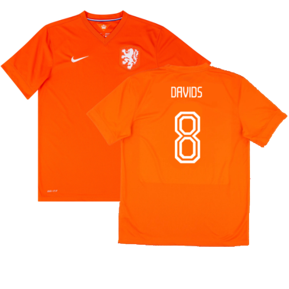 Holland 2014-15 Home Shirt (M) (Very Good) (Davids 8)_0