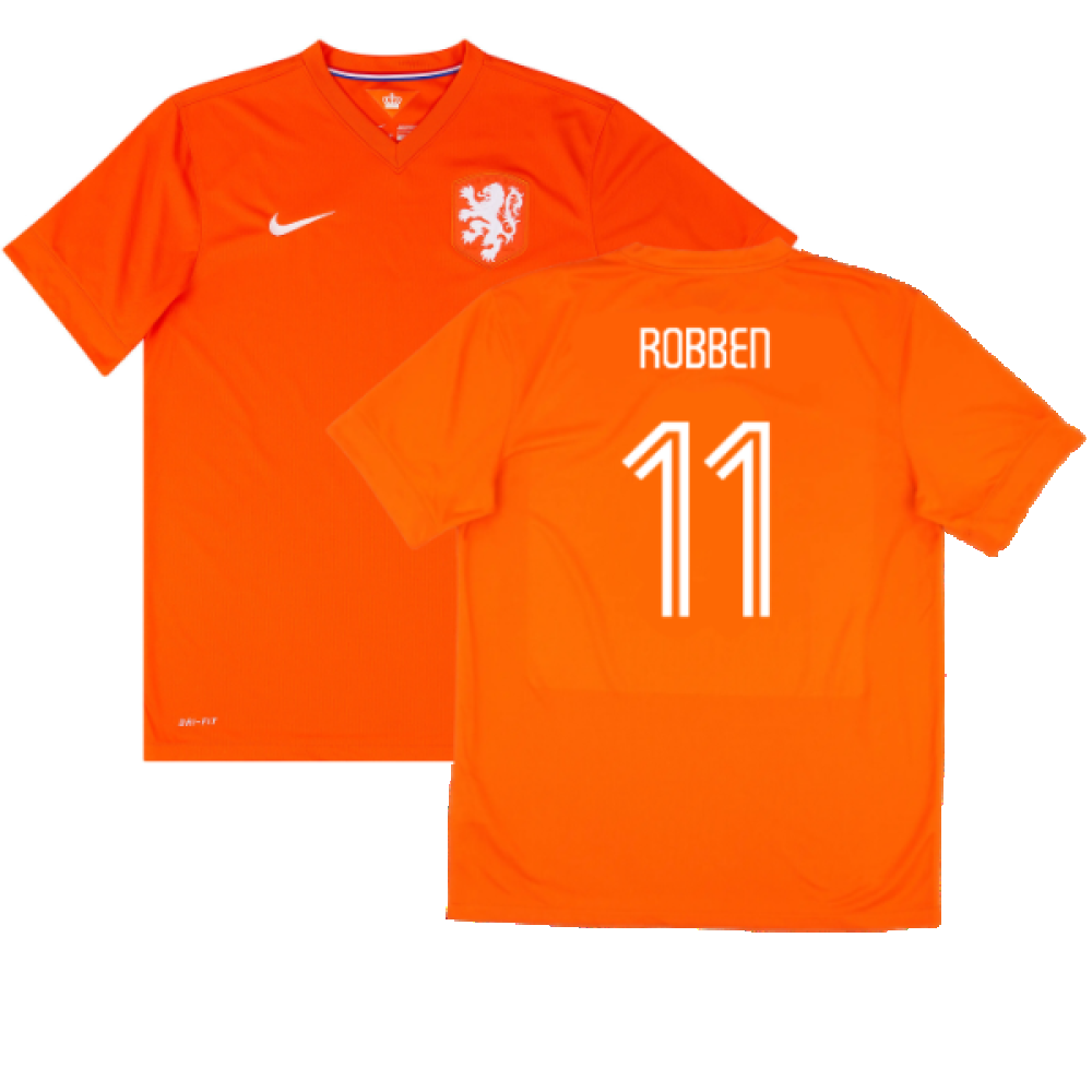 Holland 2014-15 Home Shirt (M) (Very Good) (Robben 11)_0