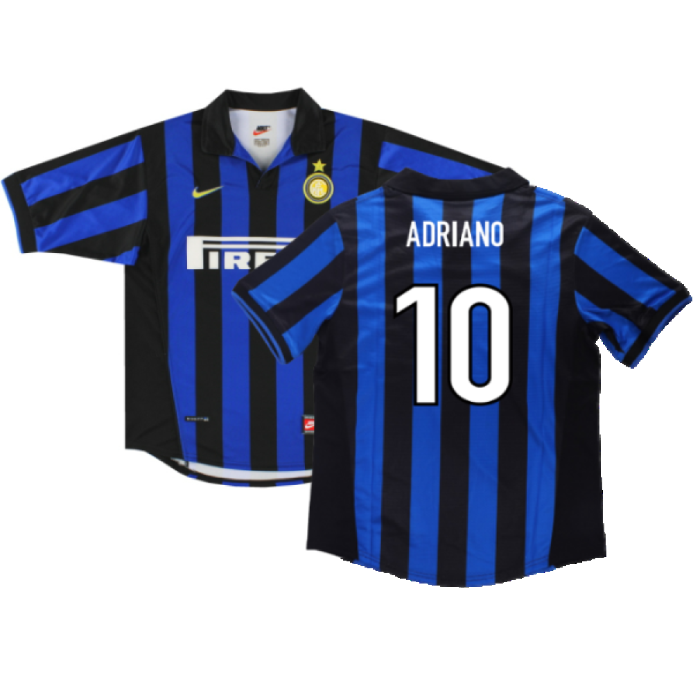 Inter Milan 1998-1999 Home Shirt (XL) (Very Good) (ADRIANO 10)_0