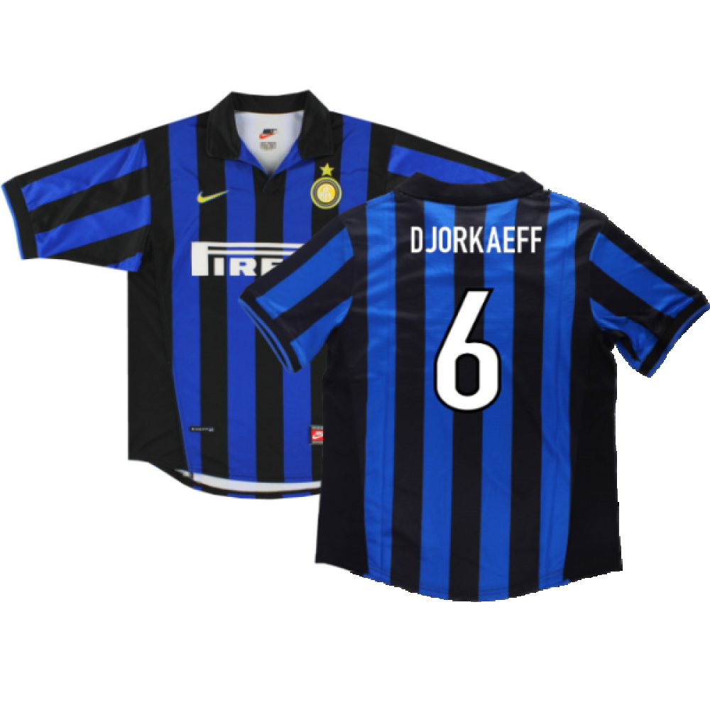 Inter Milan 1998-1999 Home Shirt (M) (Very Good) (Djorkaeff 6)_0