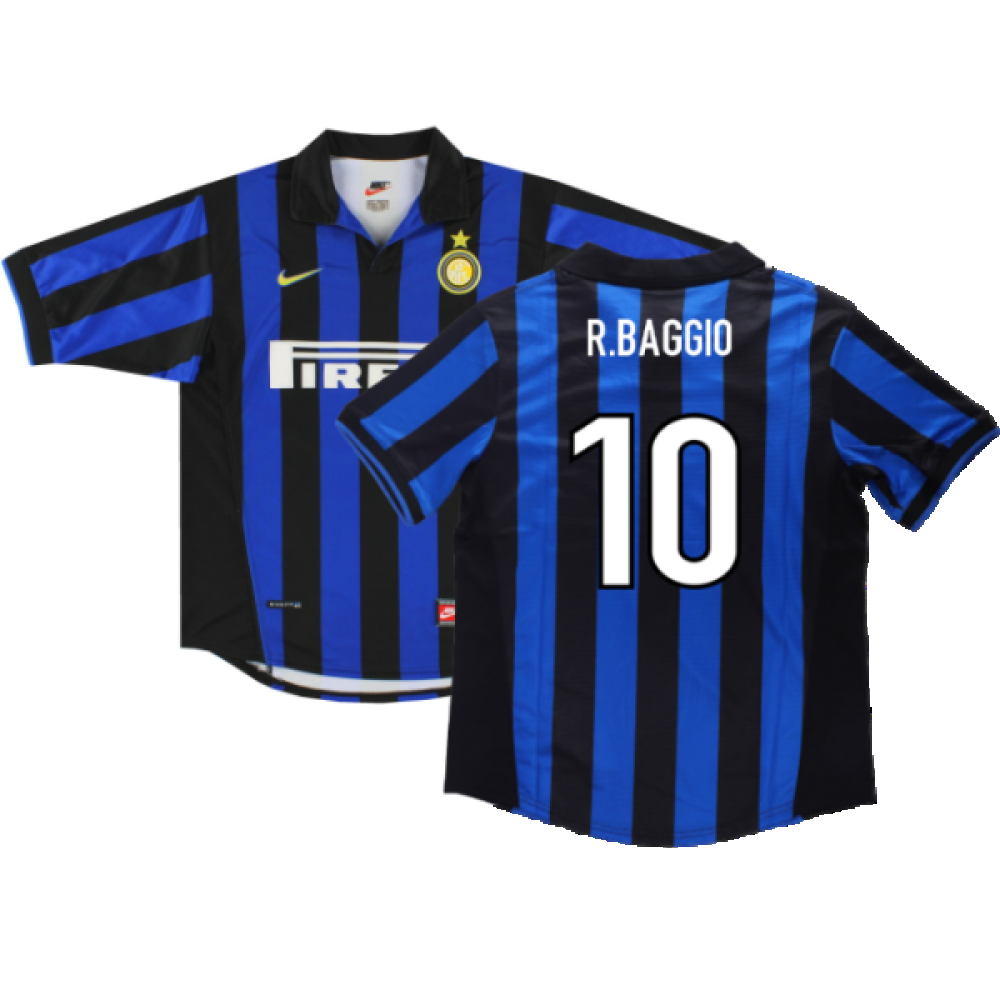 Inter Milan 1998-1999 Home Shirt (M) (Very Good) (R.Baggio 10)_0