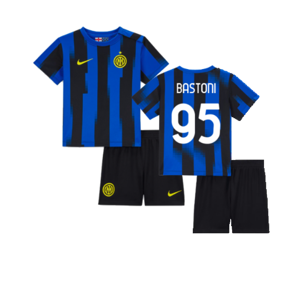 Inter Milan 2023-24 Home Mini Kit (XS Boys) (Bastoni 95) (Excellent)_0