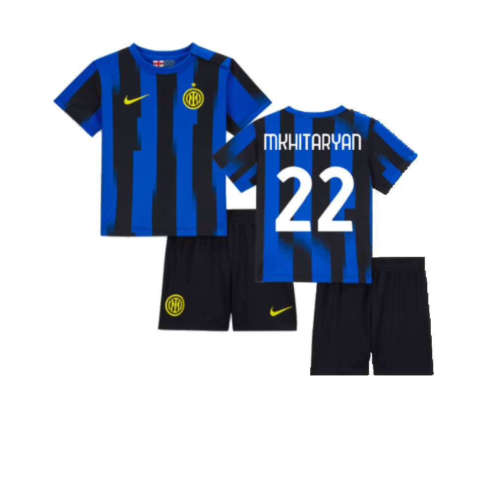 Inter Milan 2023-24 Home Mini Kit (XS Boys) (Mkhitaryan 22) (Excellent)_0