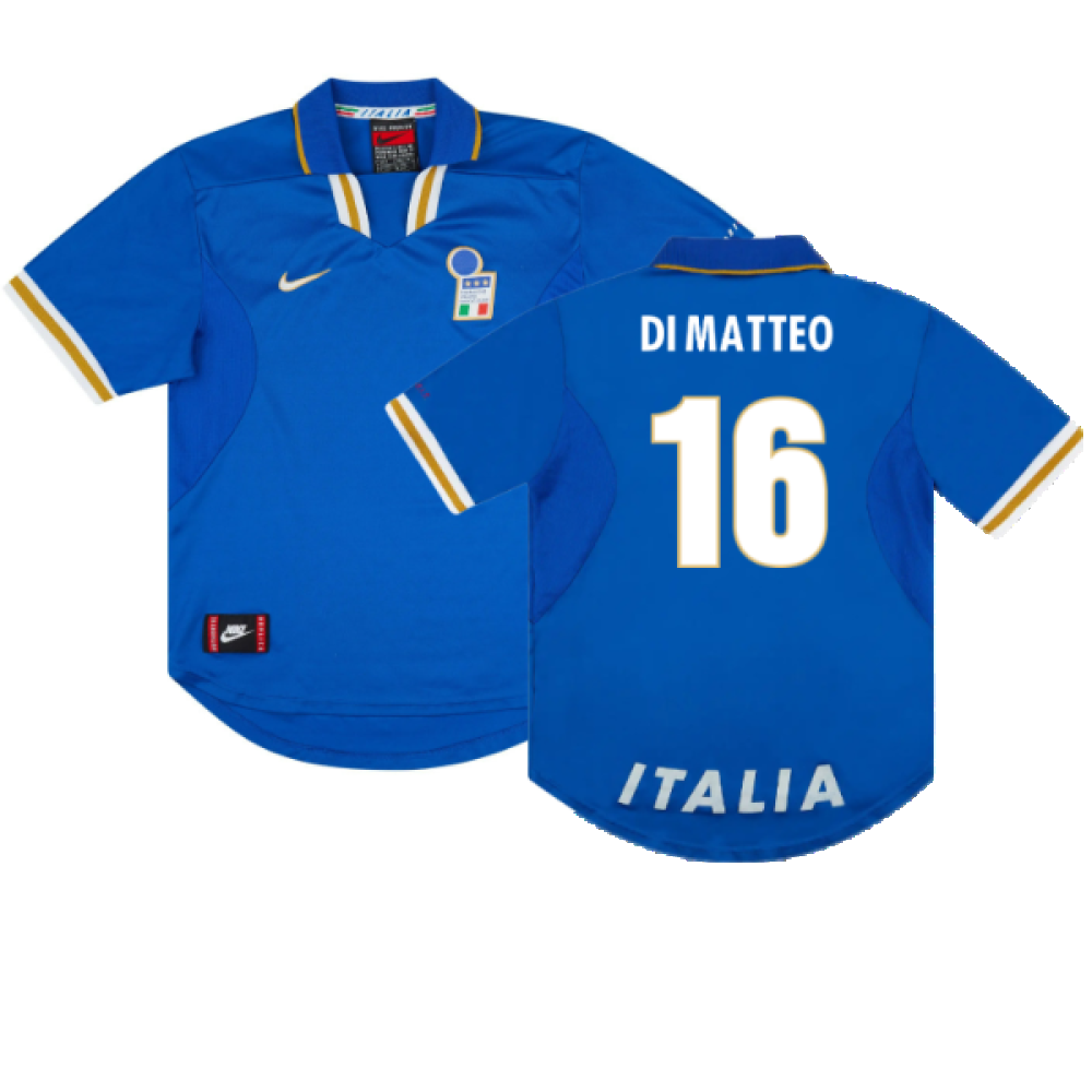 Italy 1996-97 Home Shirt (L) (Excellent) (Di Matteo 16)_0