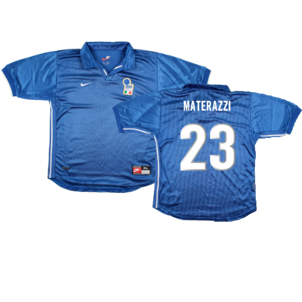 Italy 1998-99 Home Shirt (XL Boys) (Very Good) (Materazzi 23)_0