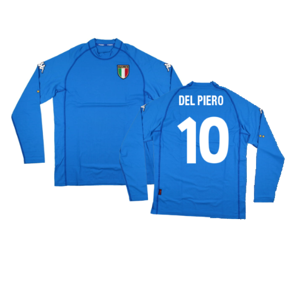 Italy 2000-2002 Home Long Sleeve Shirt (XXL) (Excellent) (DEL PIERO 10)_0